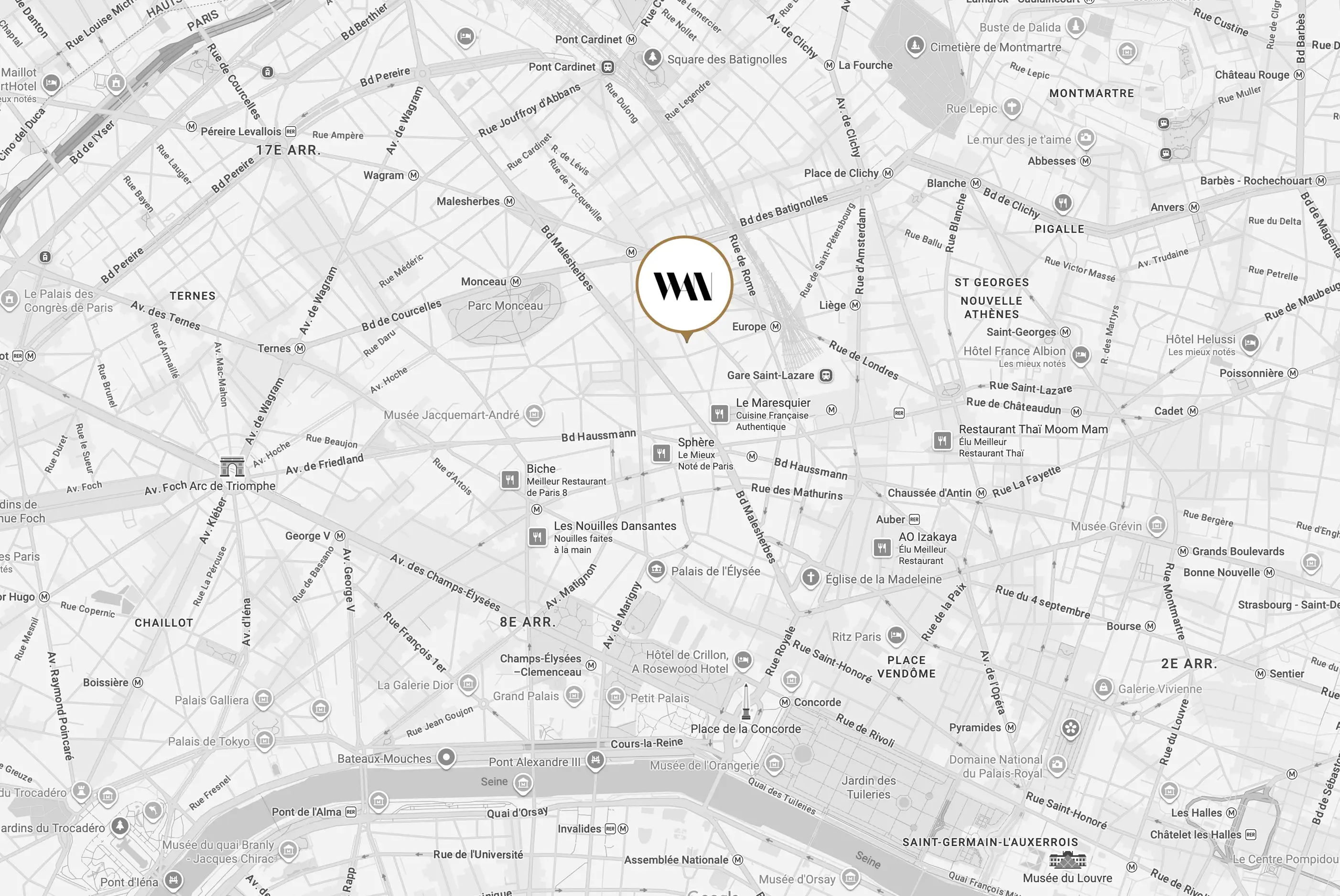 WAN Avocats Paris Carte